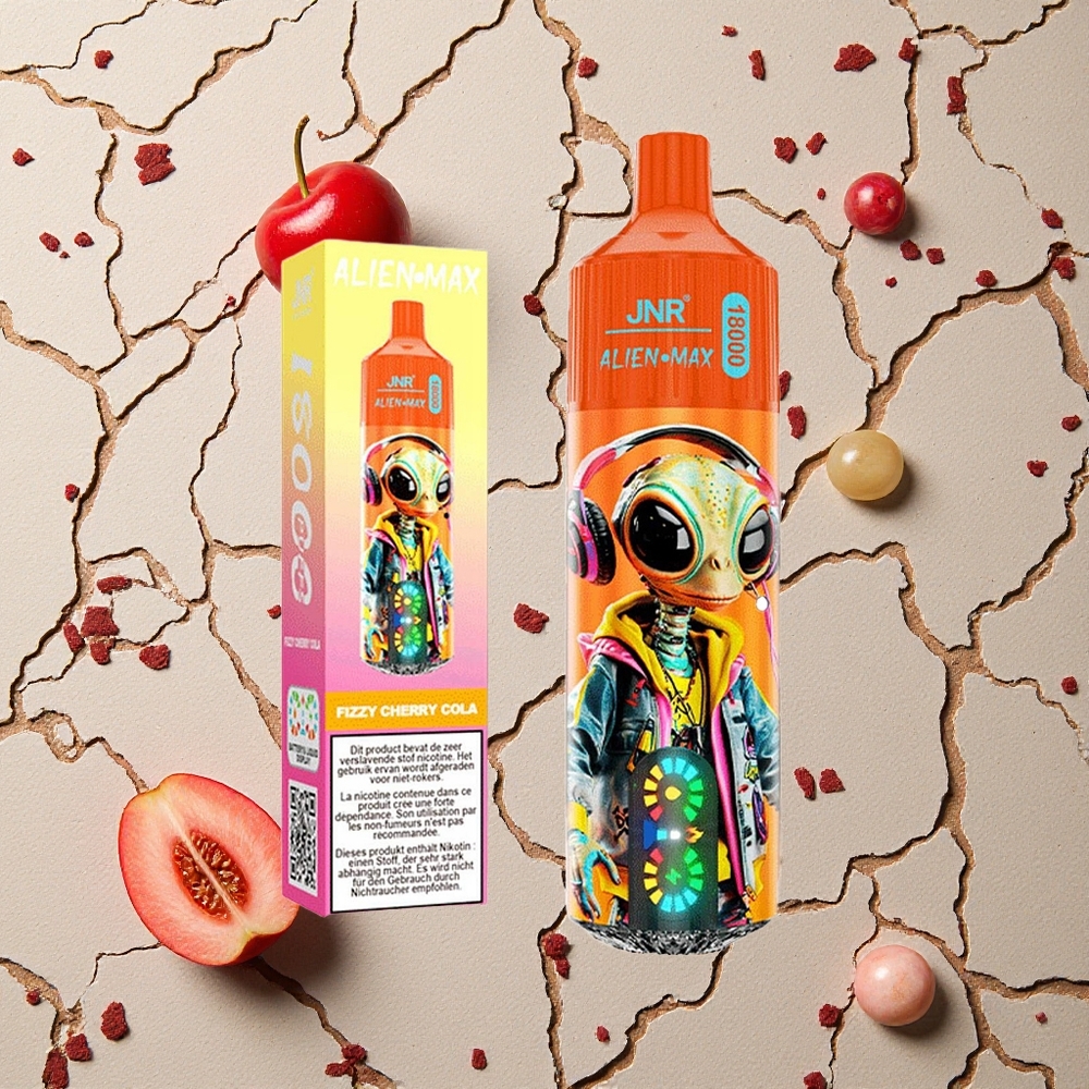 JNR Alien Max 18000 Puffs Spritzige Kirsch-Cola vapes großhandel Österreich Dual Mesh Coil & Dual Core 28ml E-Liquid