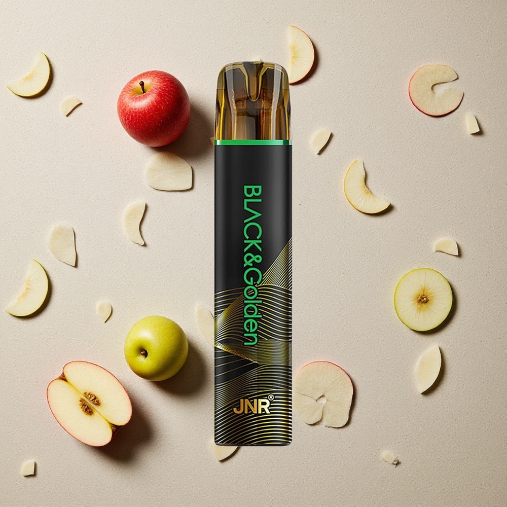JNR Black&Golden 600+200 Puffs Einweg-Vape Sauerapfel vapes großhandel Österreich 550mAh 2ml TPD