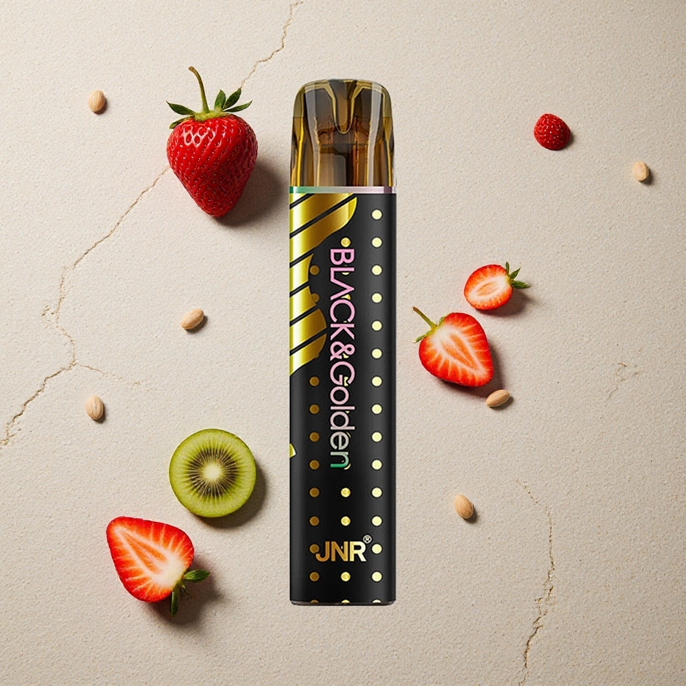 JNR Black&Golden 600+200 Puffs Erdbeere-Kiwi vapes großhandel Österreich 550mAh 2% Nikotin
