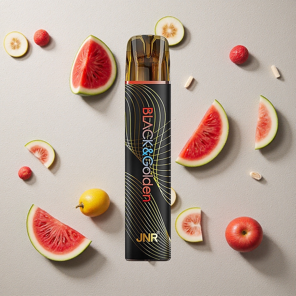JNR Black&Golden 600+200 Puffs Wassermelone-Eis vapes großhandel Österreich 550mAh 2ml TPD