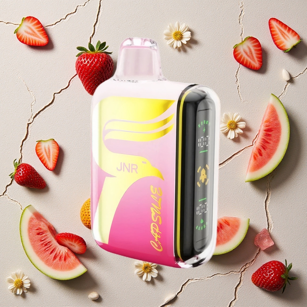 JNR Capsule 15000 Puffs Erdbeer Wassermelone Eis vapes großhandel Österreich Dual Mesh Coil & Smart LED Display