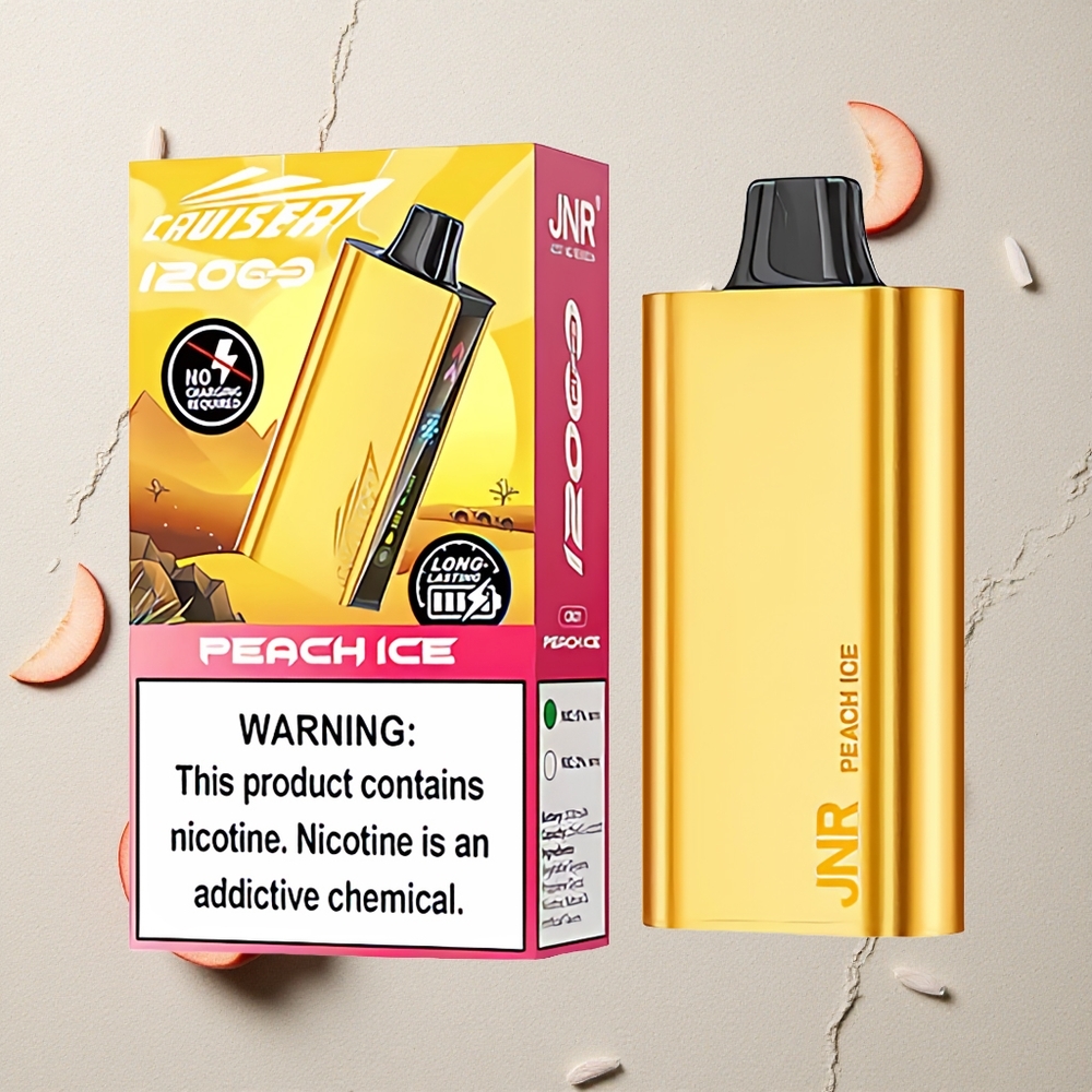 JNR Cruiser 12000 Puffs Pfirsich Eis vapes großhandel Österreich 3500 mAh Akku Dual Mesh Coil