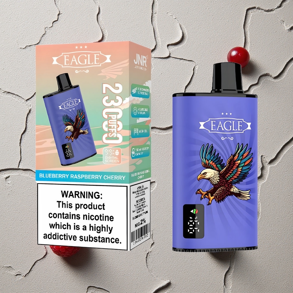 JNR EAGLE Smart 23000 Puffs Blaubeere Himbeere Kirsche vapes großhandel Österreich mit Digitalem Display & Typ-C-Ladeanschluss