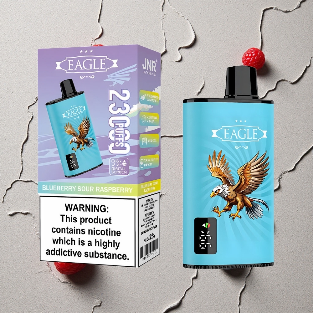 JNR EAGLE Smart 23000 Puffs Blaubeere-Sauer-Himbeere vapes großhandel Österreich Digitales Display Typ-C-Ladeanschluss