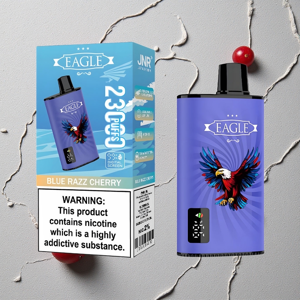 JNR EAGLE Smart 23000 Puffs Blaue Himbeere-Kirsche vapes großhandel Österreich Digitales Display Typ-C-Ladeanschluss
