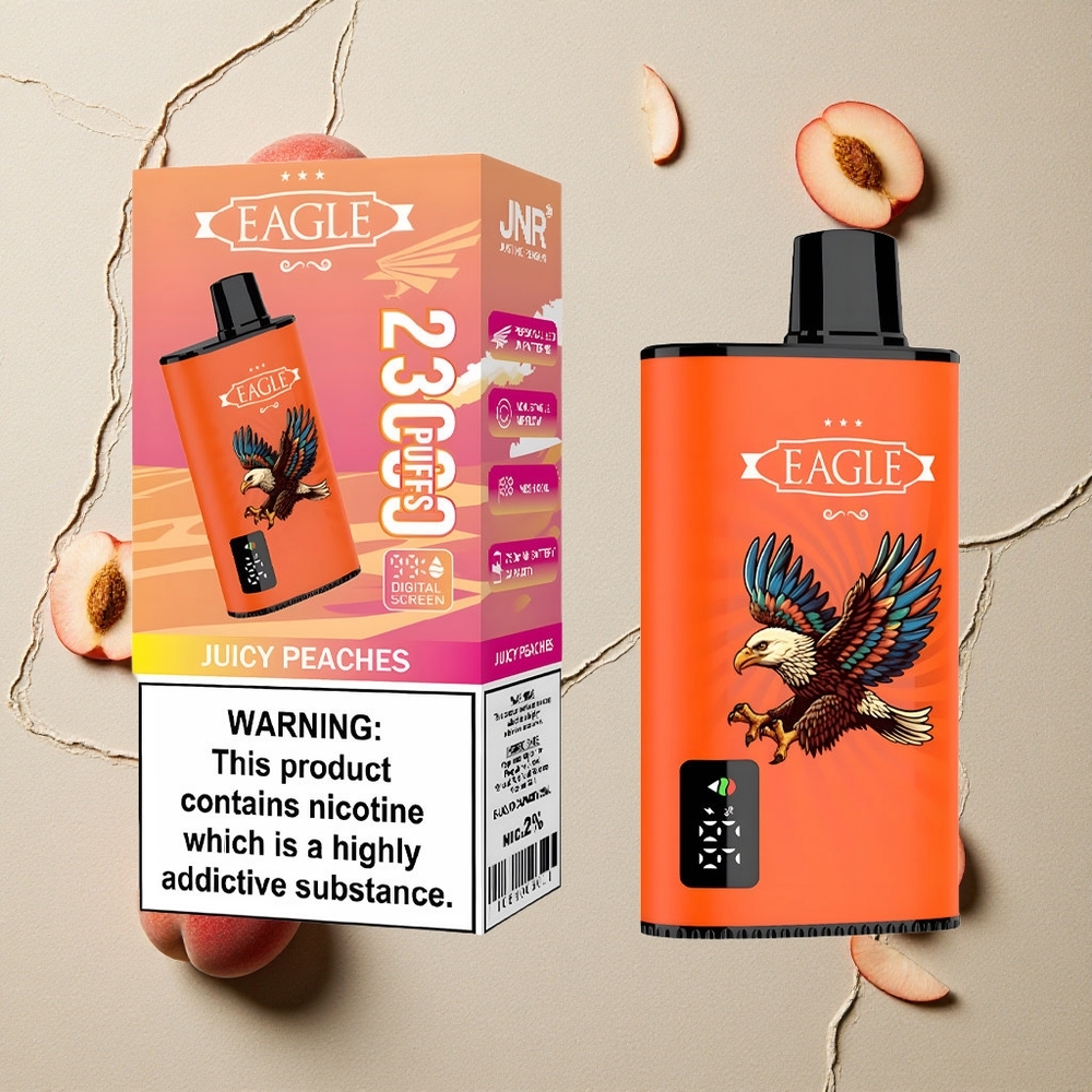 JNR EAGLE Smart 23000 Puffs Saftige Pfirsiche vapes großhandel Österreich Digitales Display 25ml e-Liquid