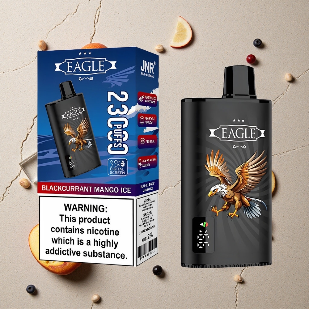 JNR EAGLE Smart 23000 Puffs Schwarzbeere Mango Eis vapes großhandel Österreich Digitale Anzeige Typ-C-Ladeanschluss