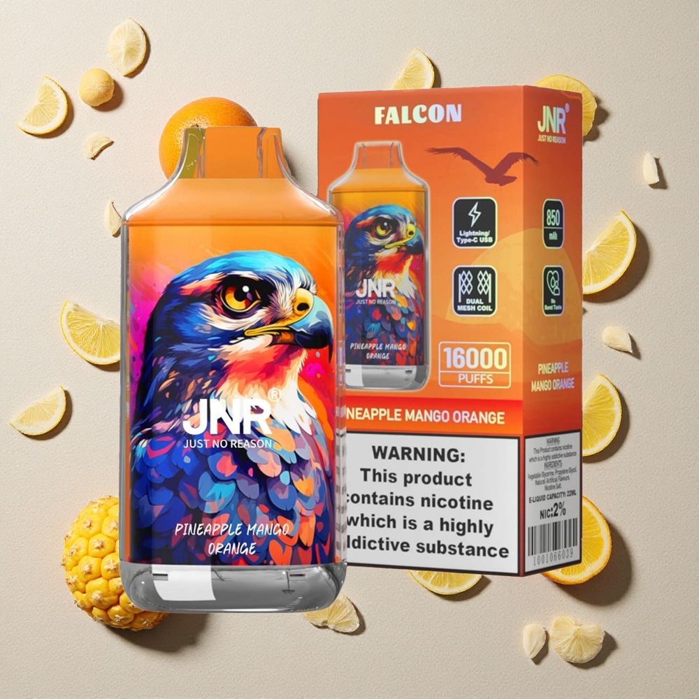 JNR Falcon 16000 Puffs Ananas Mango Orange vapes großhandel Österreich Dual Mesh Coil 22ml