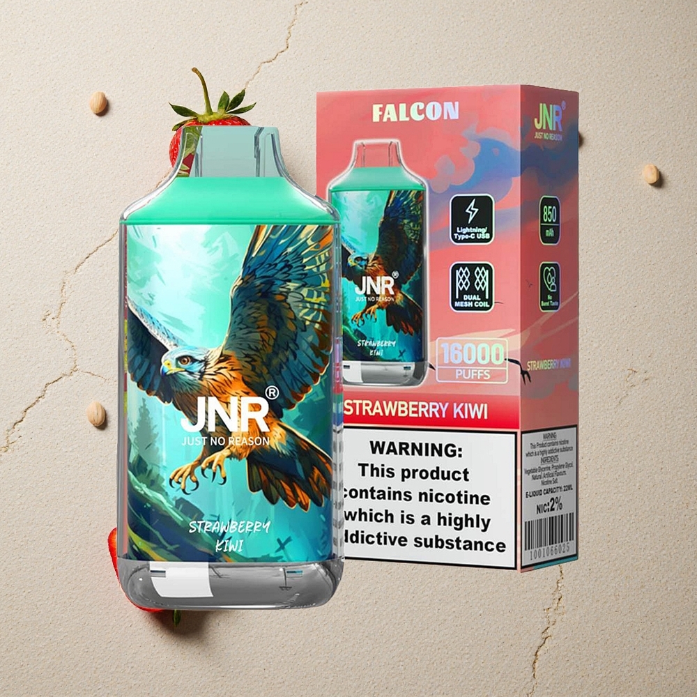 JNR Falcon 16000 Puffs Erdbeer-Kiwi vapes großhandel Österreich Dual Mesh Coil 22ml