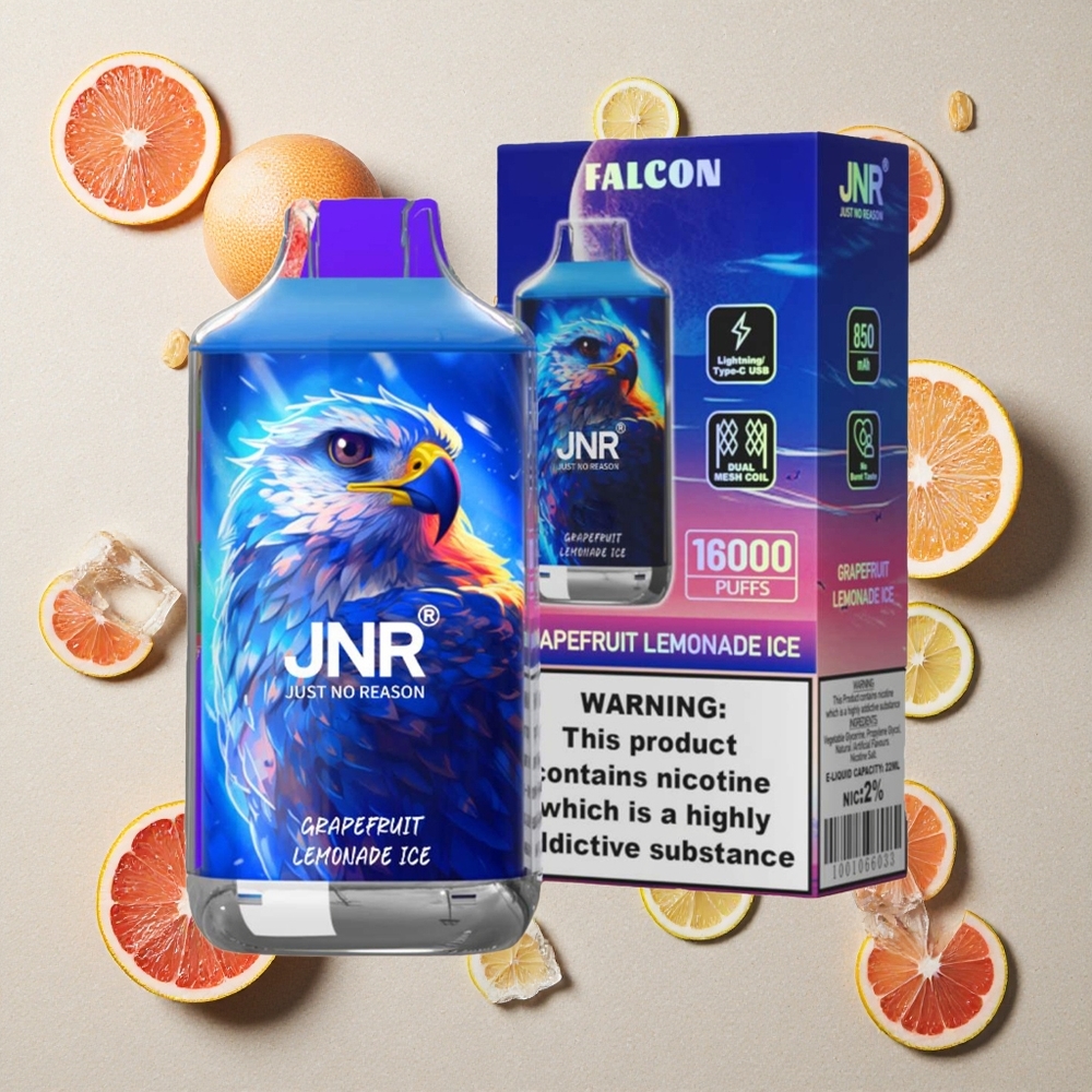 JNR Falcon 16000 Puffs Grapefruit-Zitronenlimonade-Eis vapes großhandel Österreich Dual Mesh Coil & 22ml