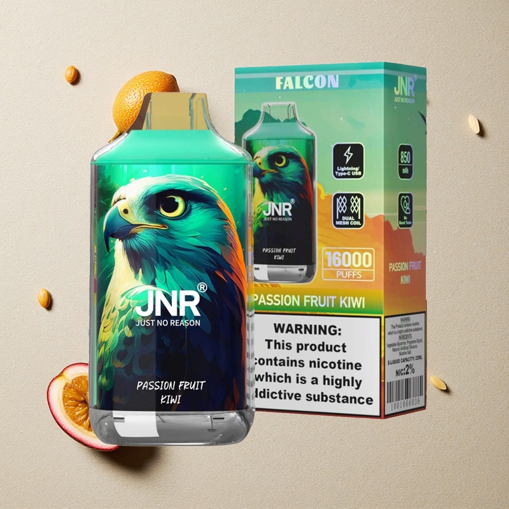 JNR Falcon 16000 Puffs Maracuja-Kiwi vapes großhandel Österreich Dual Mesh Coil 22ml