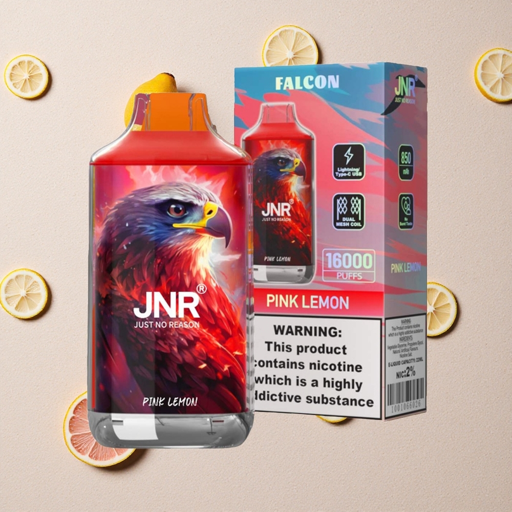 JNR Falcon 16000 Puffs Rosa Zitrone vapes großhandel Österreich Dual Mesh Coil 22ml