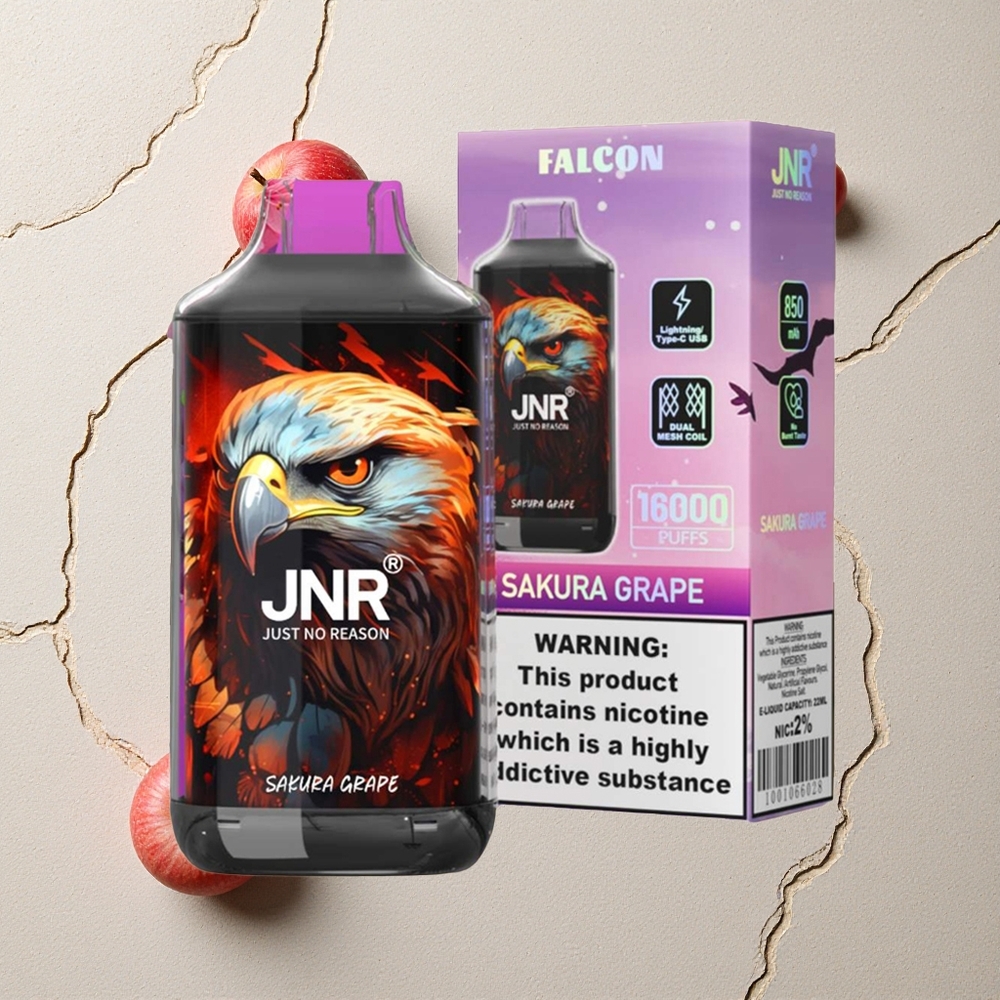 JNR Falcon 16000 Puffs Sakura Traube vapes großhandel Österreich Dual Mesh Coil 22ml