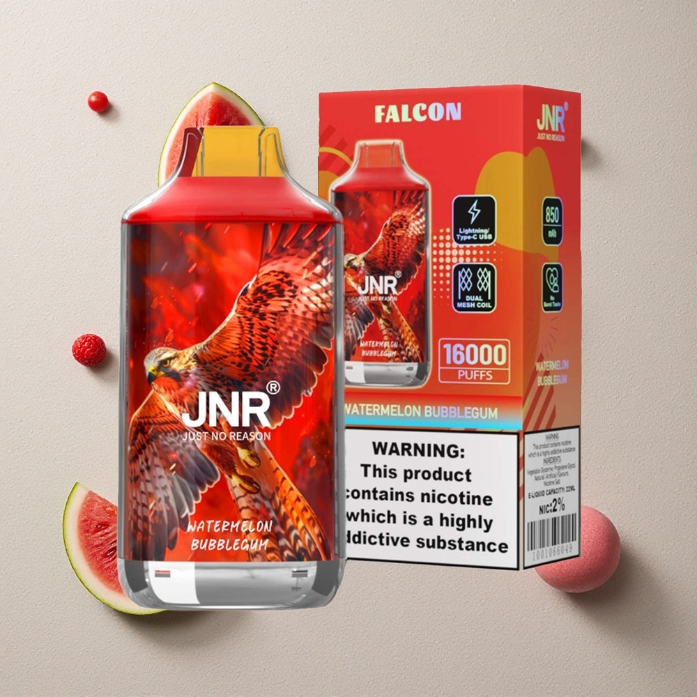 JNR Falcon 16000 Puffs Wassermelone Bubblegum vapes großhandel Österreich Dual Mesh Coil & 22ml