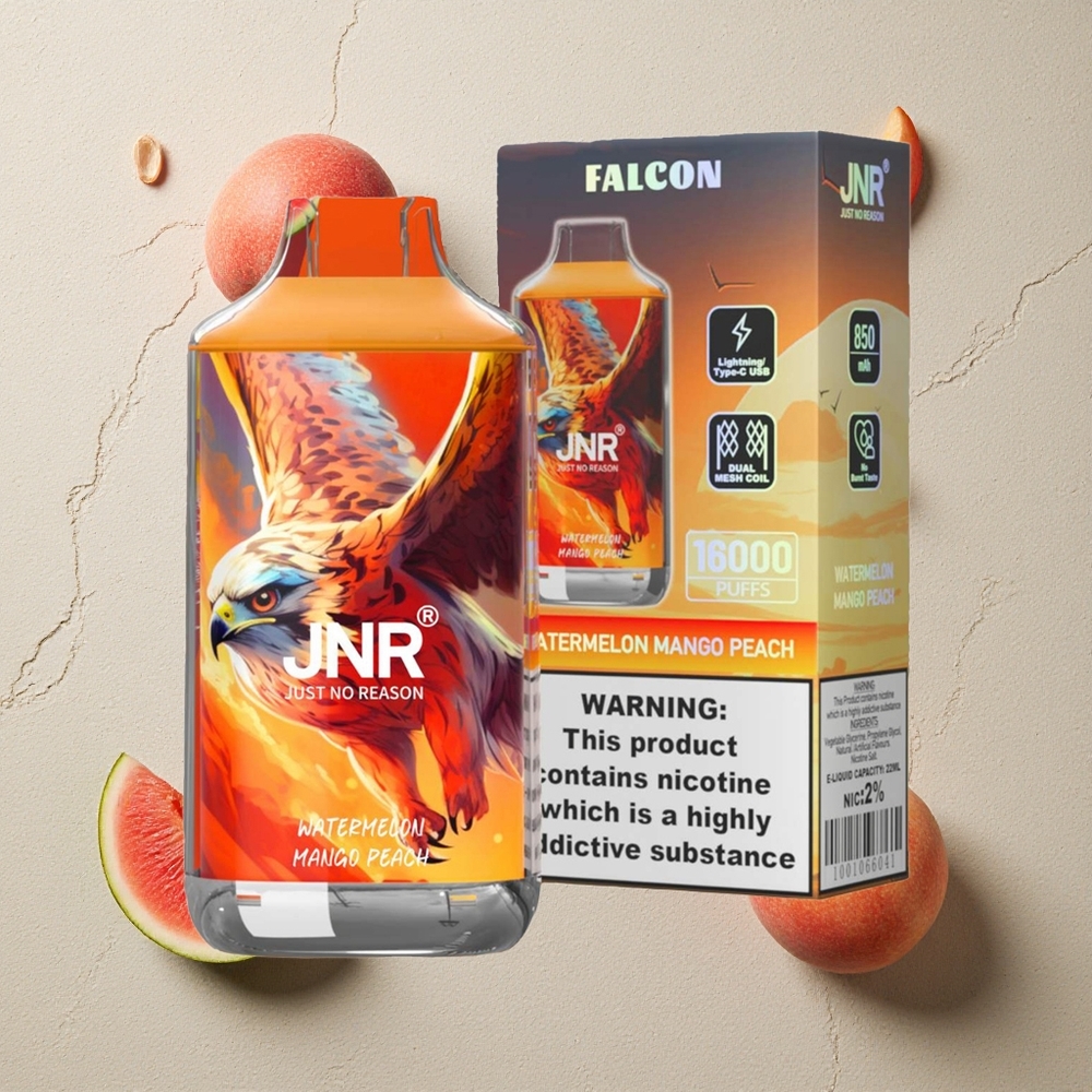 JNR Falcon 16000 Puffs Wassermelone Mango Pfirsich vapes großhandel Österreich Dual Mesh Coil 22ml