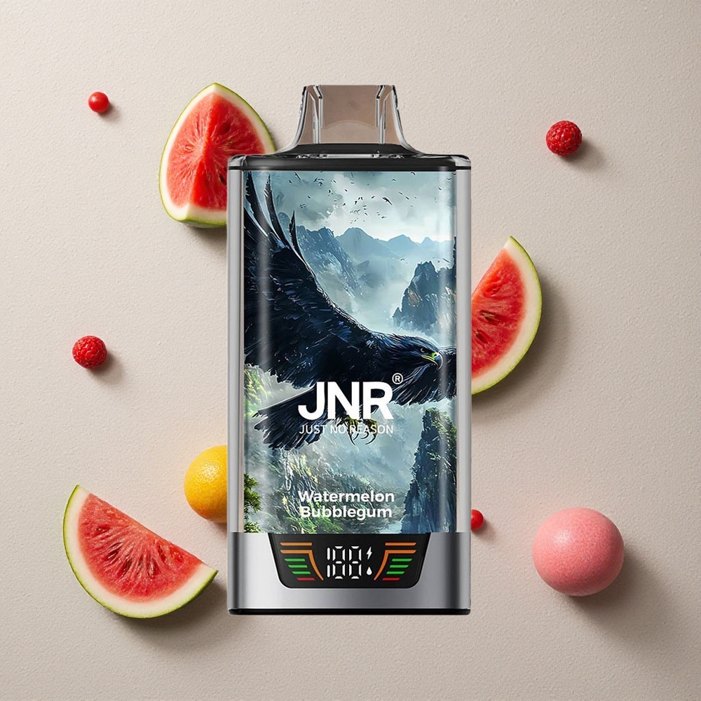 JNR Falcon Pro 28000 Wassermelonen-Bubblegum Vapes Großhandel Österreich Dual Mesh Coil Smart Display