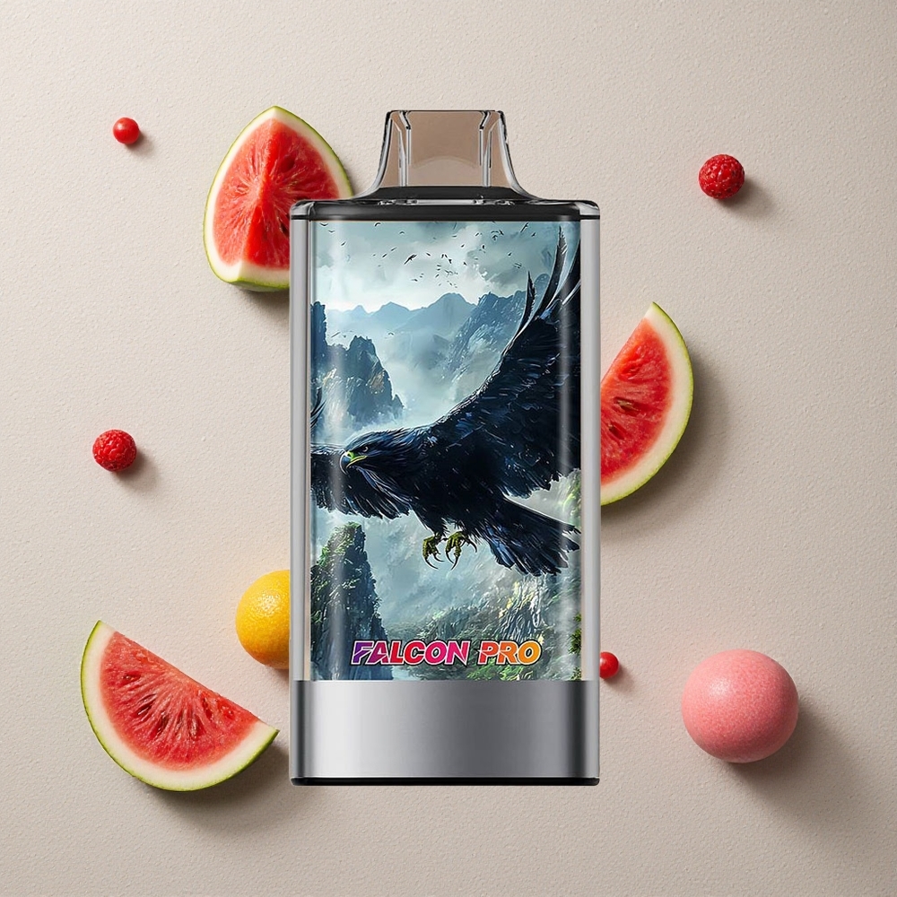 JNR Falcon Pro 28000 Wassermelonen-Bubblegum Vapes Großhandel Österreich Dual Mesh Coil Smart Display