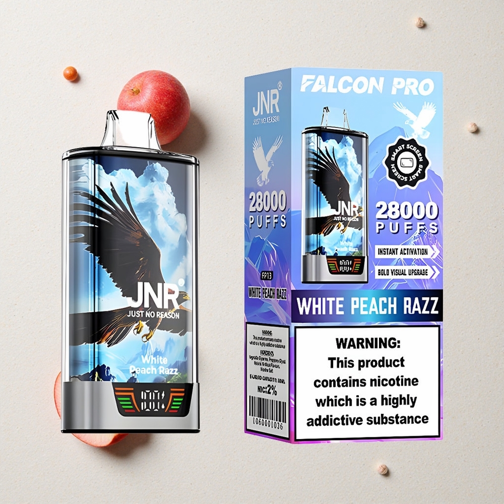 JNR Falcon Pro 28000 Weißer Pfirsich Himbeere vapes großhandel Österreich 30ml 950mAh