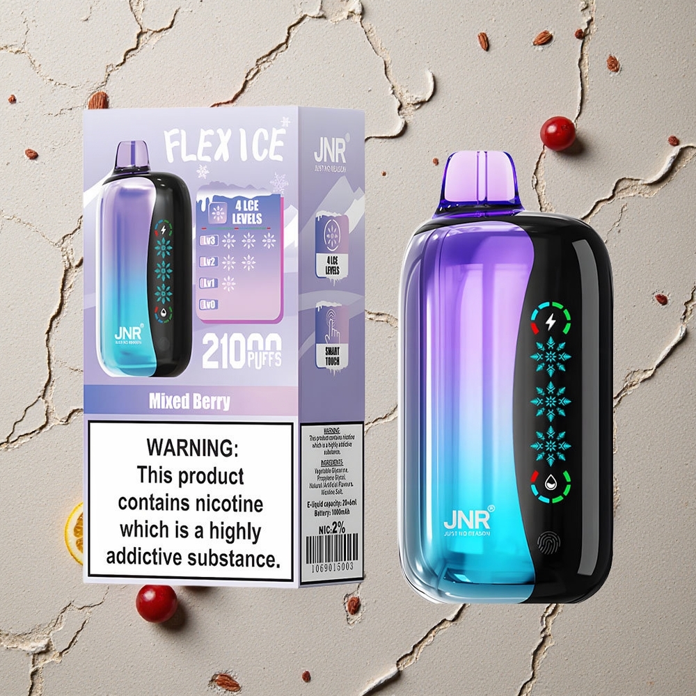 JNR Flex Ice 21000 Puffs Beerenmix vapes großhandel Österreich Eiskontrolle Typ-C-Ladung