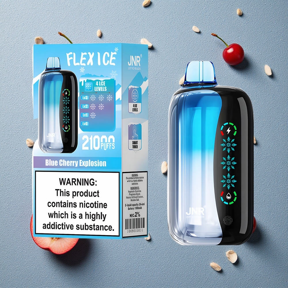 JNR Flex Ice 21000 Puffs Blau-Kirsche-Explosion vapes großhandel Österreich Ice Adjustable 26ml E-liquid