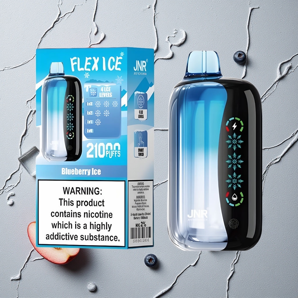 JNR Flex Ice 21000 Puffs Einweg-Vape Blaubeer-Eis vapes großhandel Österreich Typ-C Ladung 26ml E-Liquid