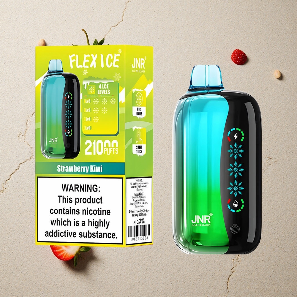 JNR Flex Ice 21000 Puffs Erdbeere Kiwi vapes großhandel Österreich 26ml E-Liquid Einstellbare Kühlung