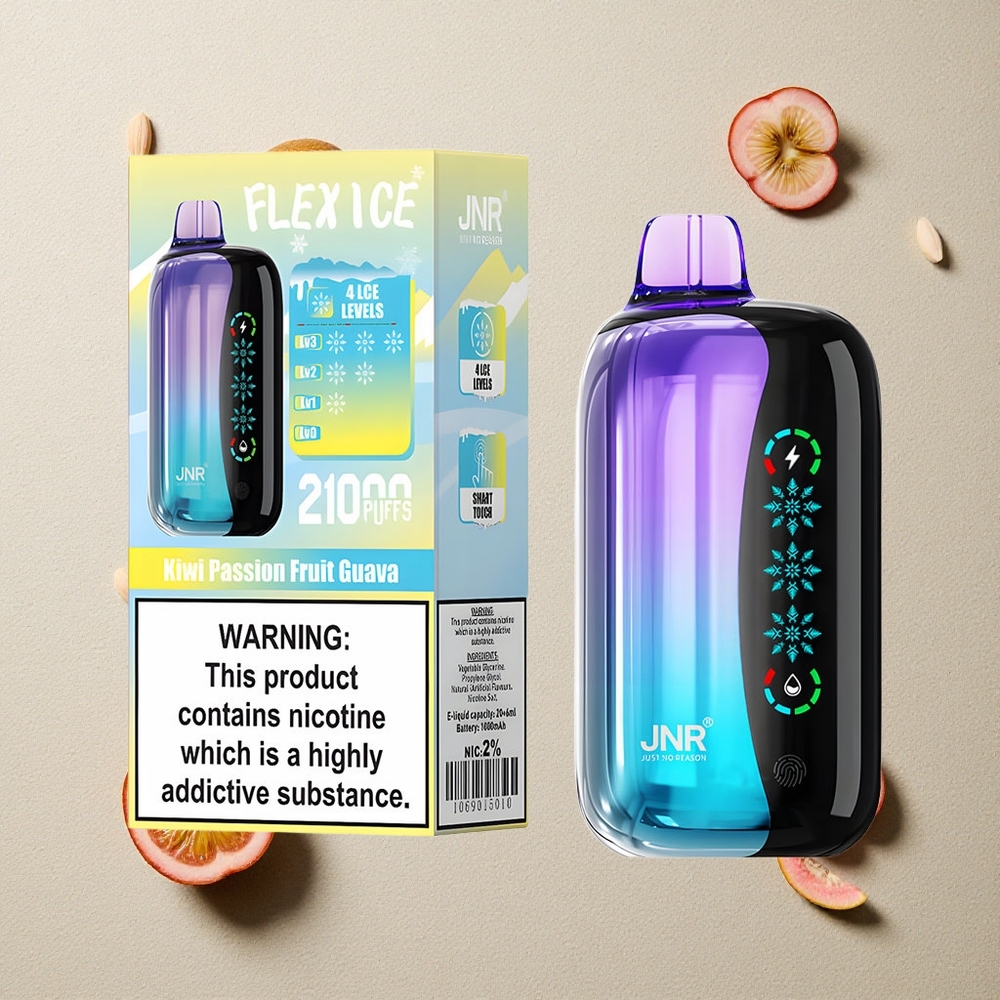 JNR Flex Ice 21000 Puffs Kiwi Passionsfrucht Guave vapes großhandel Österreich Ice Adjustable 26ml E-liquid