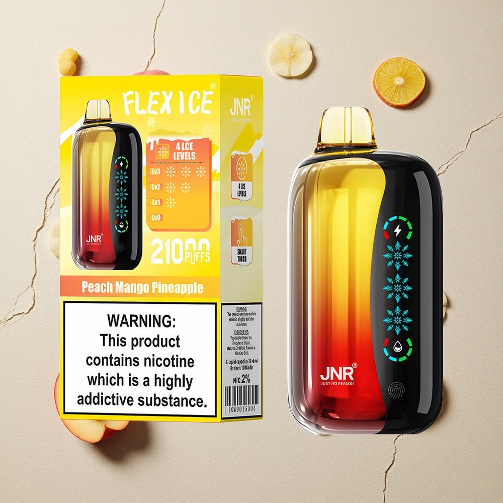 JNR Flex Ice 21000 Puffs Pfirsich Mango Ananas Vapes Großhandel Österreich Ice Adjustable 26ml E-Liquid