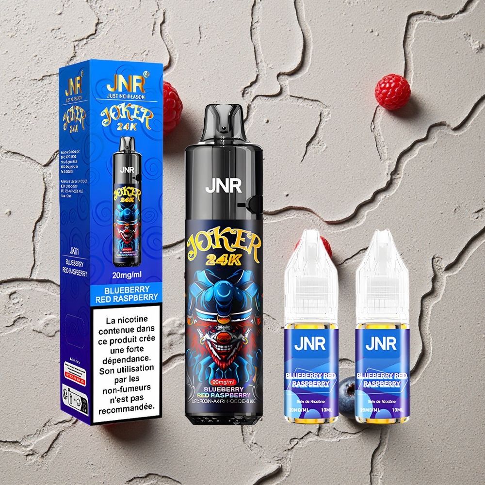 JNR Joker 24K Puffs Blaubeere-Himbeere vapes großhandel Österreich 2+10ml Nachfüllbar Typ-C