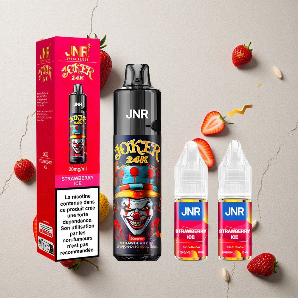 JNR Joker 24K Puffs Erdbeer-Eis vapes großhandel Österreich 2+10ml Nachfüllbar 800mAh
