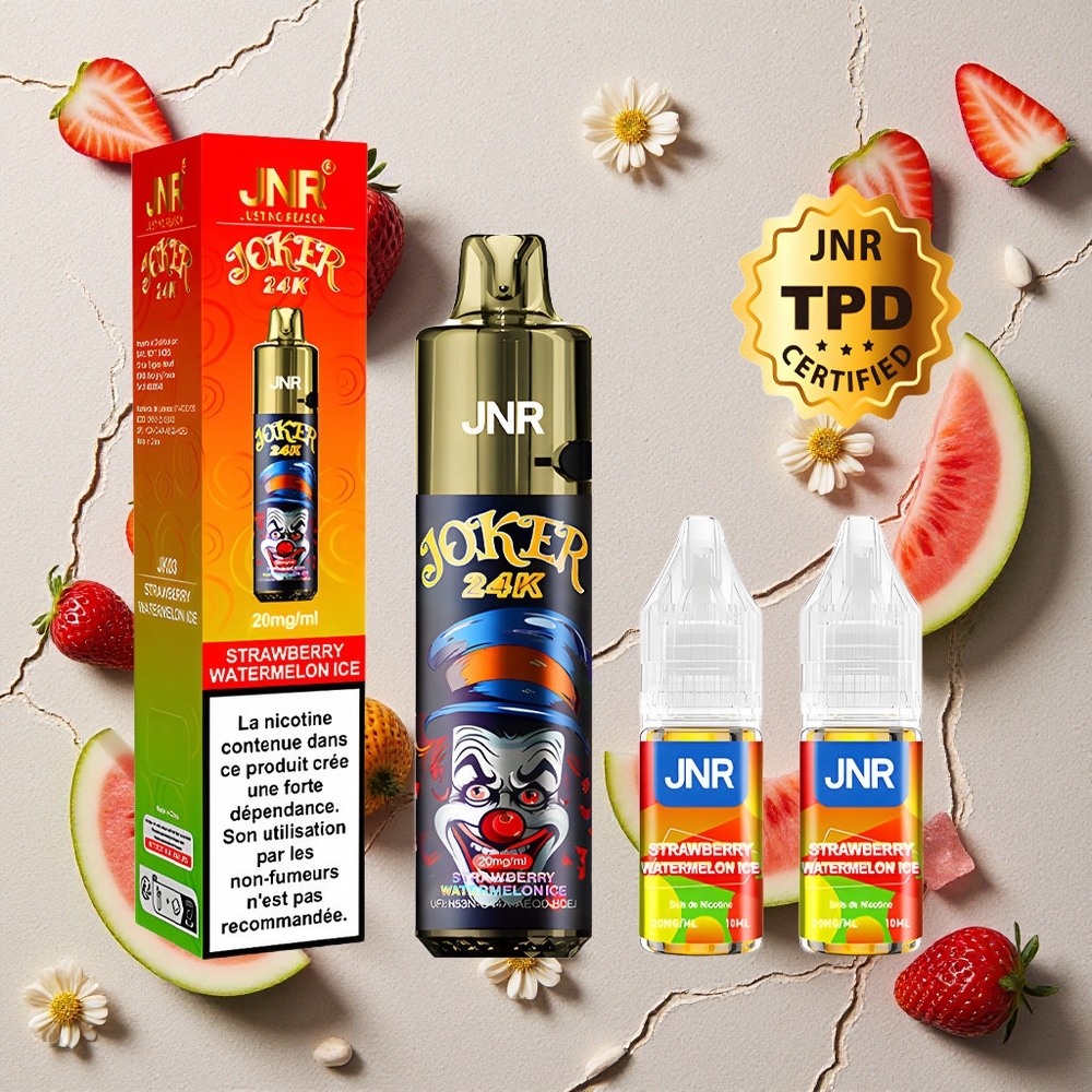 JNR Joker 24K Puffs Erdbeer Wassermelone Eis vapes großhandel Österreich 800mAh Akku Typ-C Ladung