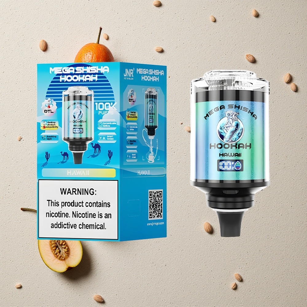 JNR Mega Shisha Hookah 100K Desktop Kompatibilität Hawaii vapes großhandel Österreich 60ml E-Liquid Kapazität 2200mAh Akku