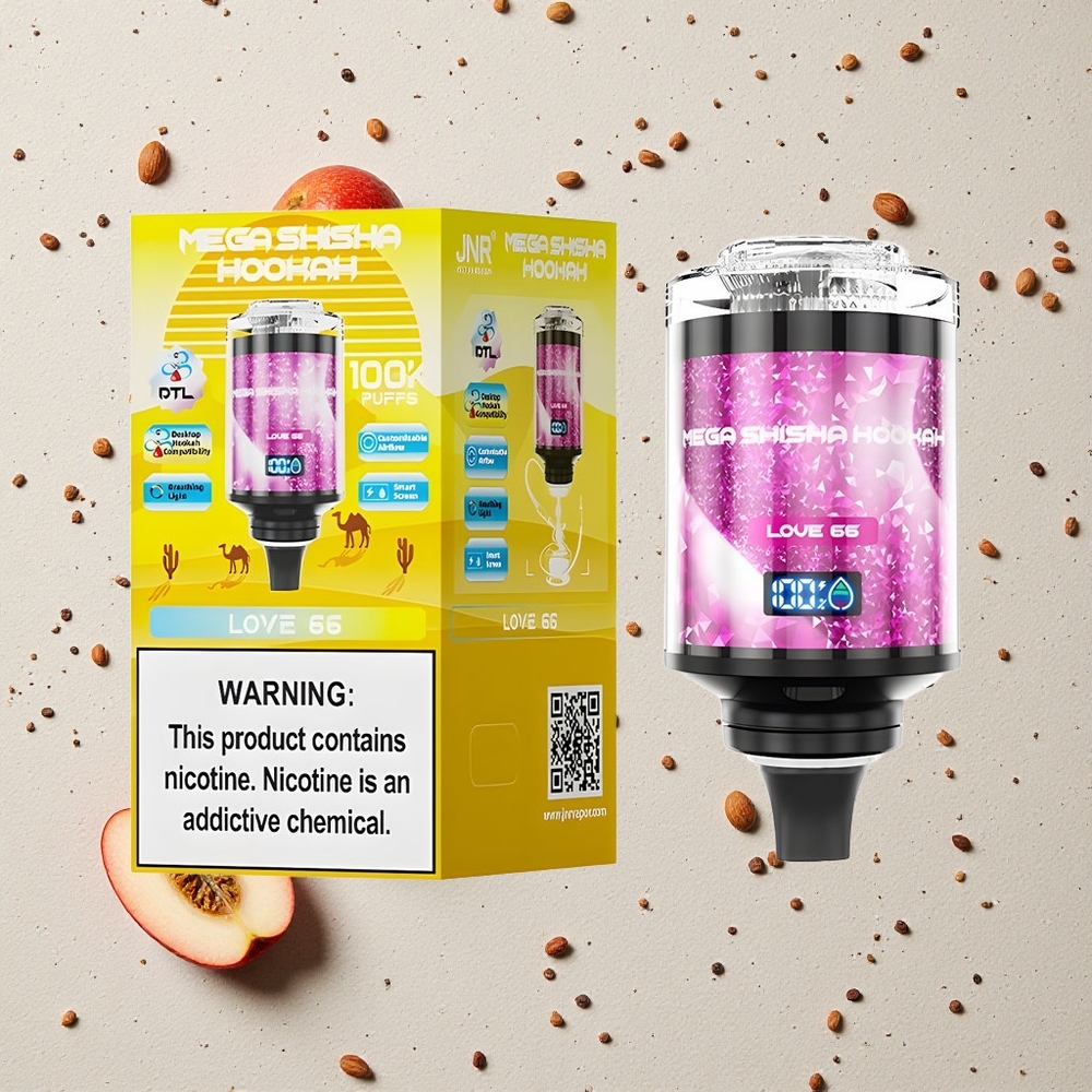 JNR Mega Shisha Hookah 100K Desktop Kompatibilität Liebe 66 60ml e-Liquid Kapazität vapes großhandel Österreich