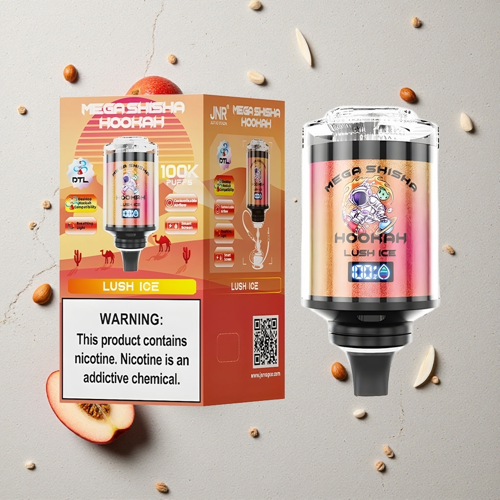 JNR Mega Shisha Hookah 100K Eisige Frische vapes großhandel Österreich Typ-C Schnellladung 2200mAh