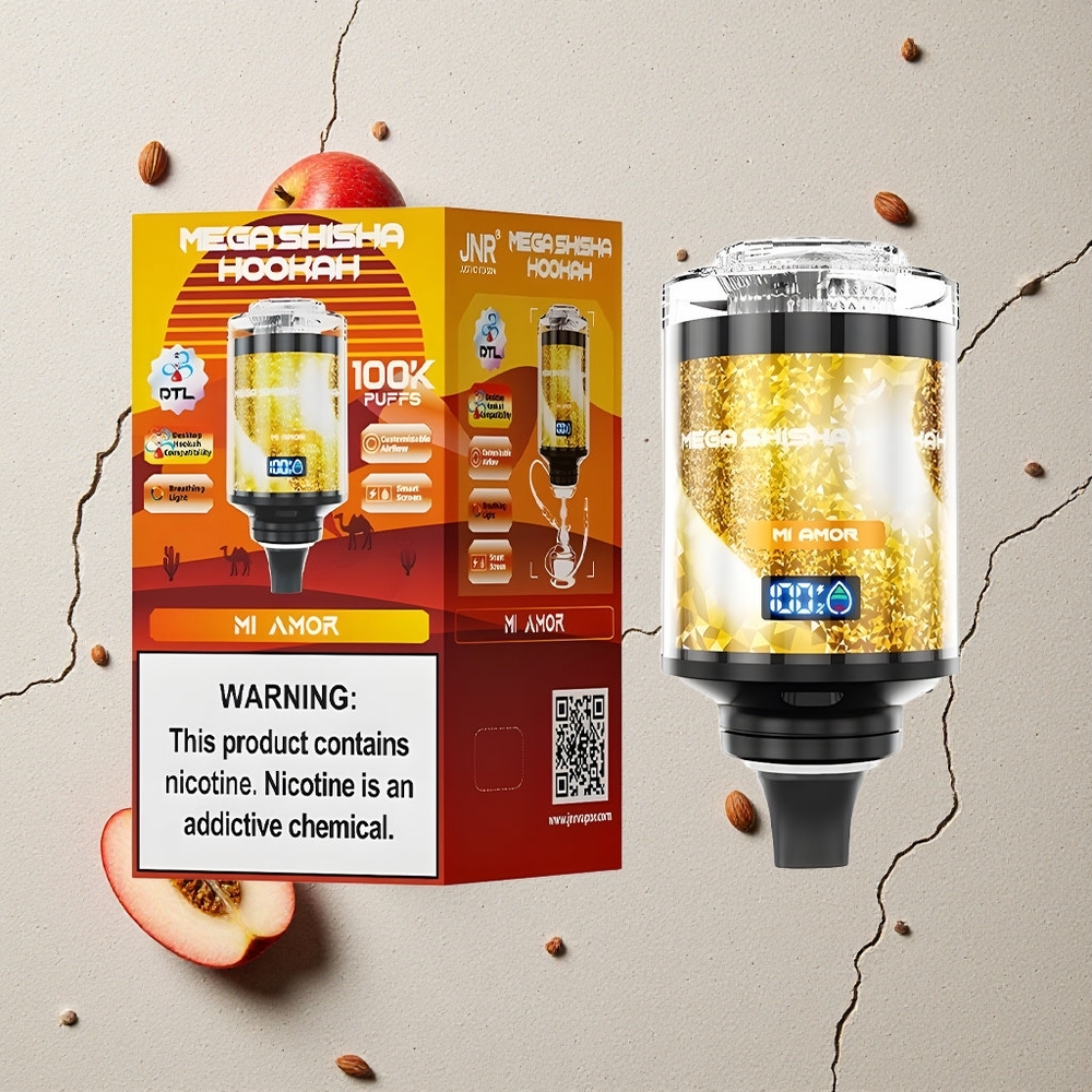 JNR Mega Shisha Hookah 100K Mi Amor 2200mAh vapes großhandel Österreich Typ-C Schnellladung