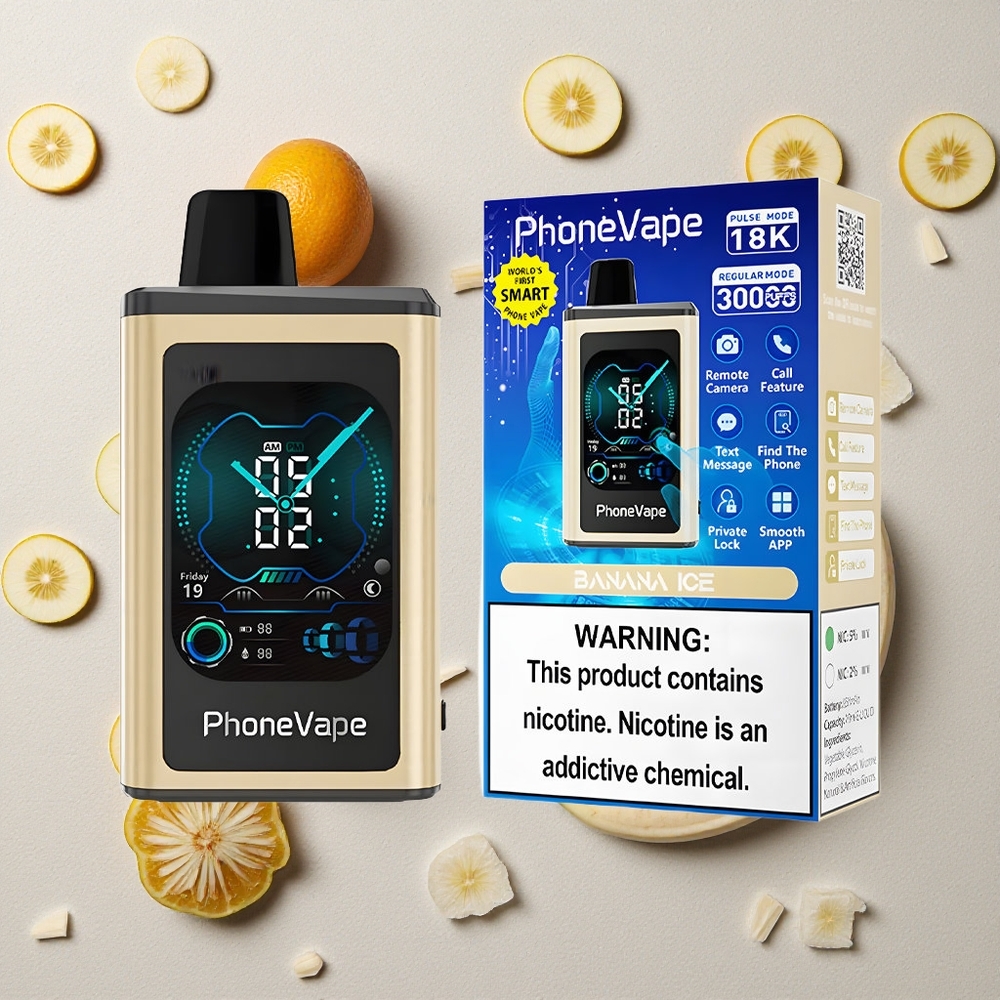JNR PhoneVape 30000 Puffs Bananeneis Einweg-Vape vapes großhandel Österreich 850mAh Typ-C Akku & Turbo Modus