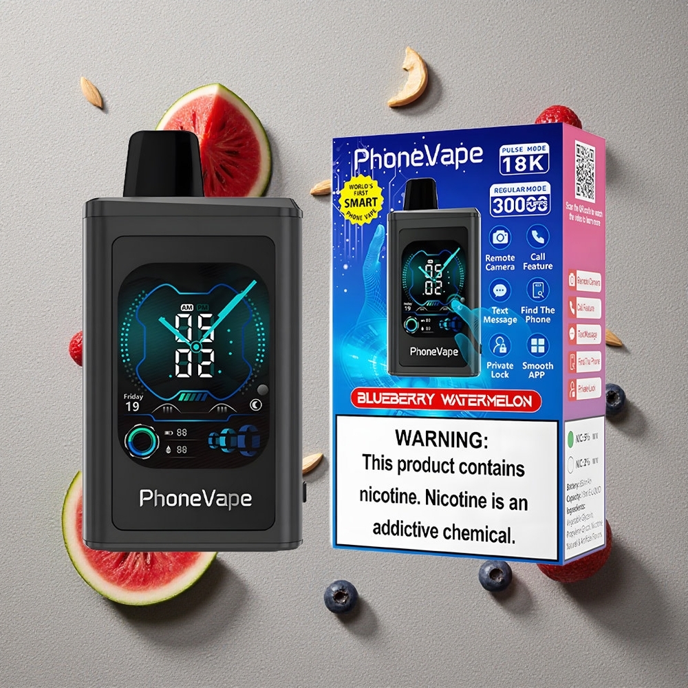 JNR PhoneVape 30000 Puffs Blaubeere Wassermelone vapes großhandel Österreich 850mAh Type-C Akku App-Controlled