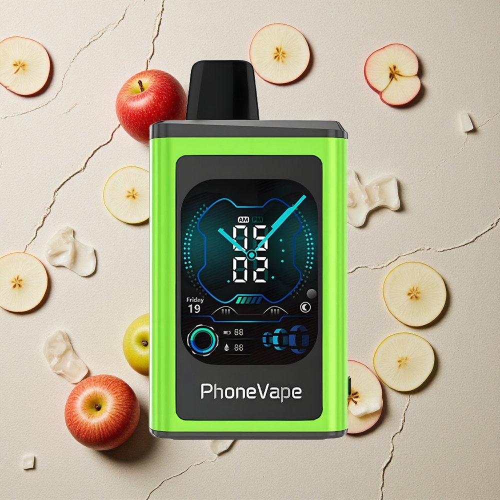 JNR PhoneVape 30000 Puffs Sauerapfel-Eis vapes großhandel Österreich Turbo Modus App-Gesteuert