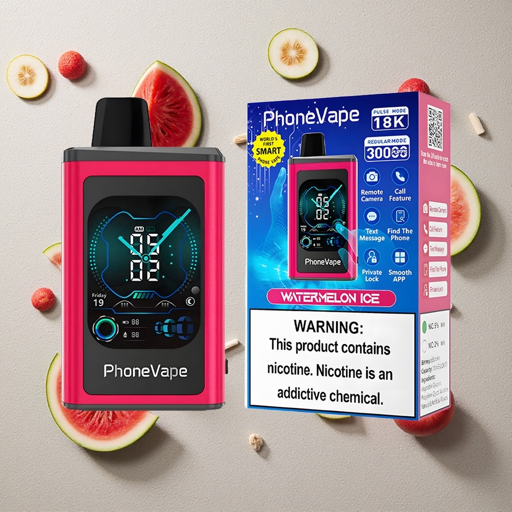 JNR PhoneVape 30000 Puffs Wassermelone-Eis vapes großhandel Österreich 850mAh Typ-C Akku & Turbo-Modus