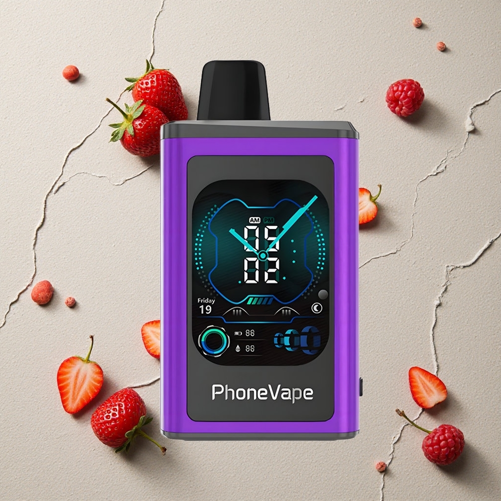 JNR PhoneVape 30000 puffs Kirsche-Erdbeere-Himbeere vapes großhandel Österreich 850mAh Type-C Aufladbar Turbo Modus