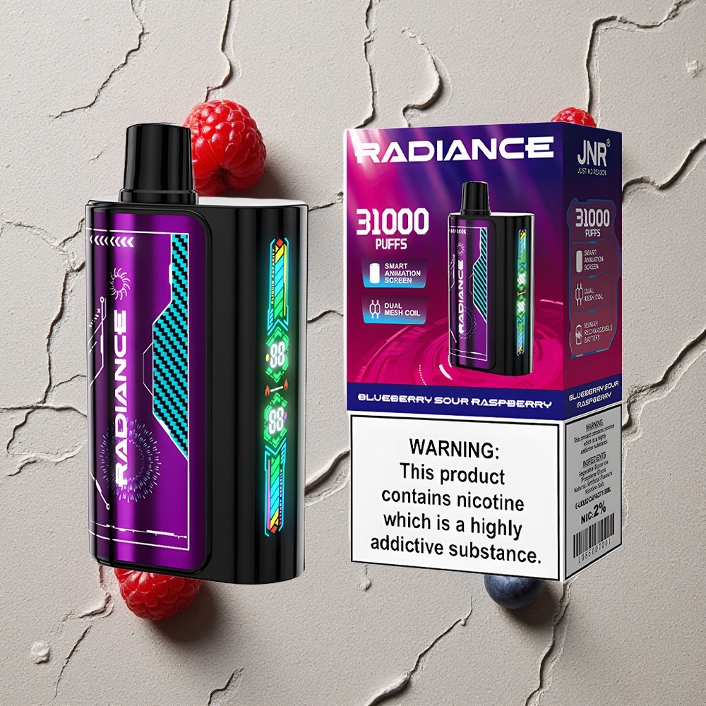 JNR Radiance 31000 Puffs Blaubeere-Sauer-Himbeere vapes großhandel Österreich Dual-Mesh-Coil 28ml