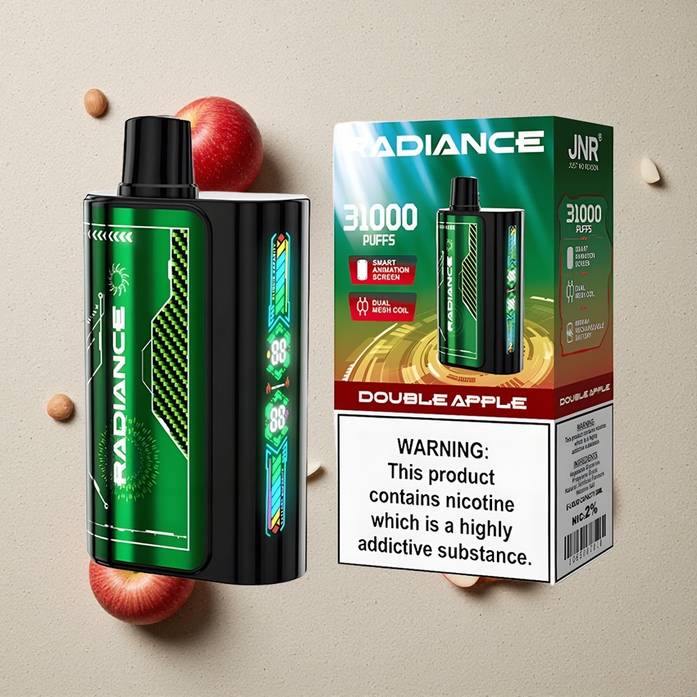 JNR Radiance 31000 Puffs Doppelapfel vapes großhandel Österreich 28ml E-Liquid Dual Mesh Coil