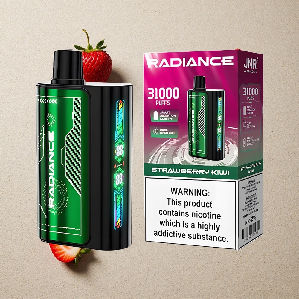 JNR Radiance 31000 Puffs Erdbeere-Kiwi vapes großhandel Österreich mit 28ml E-Liquid und Dual Mesh Coil
