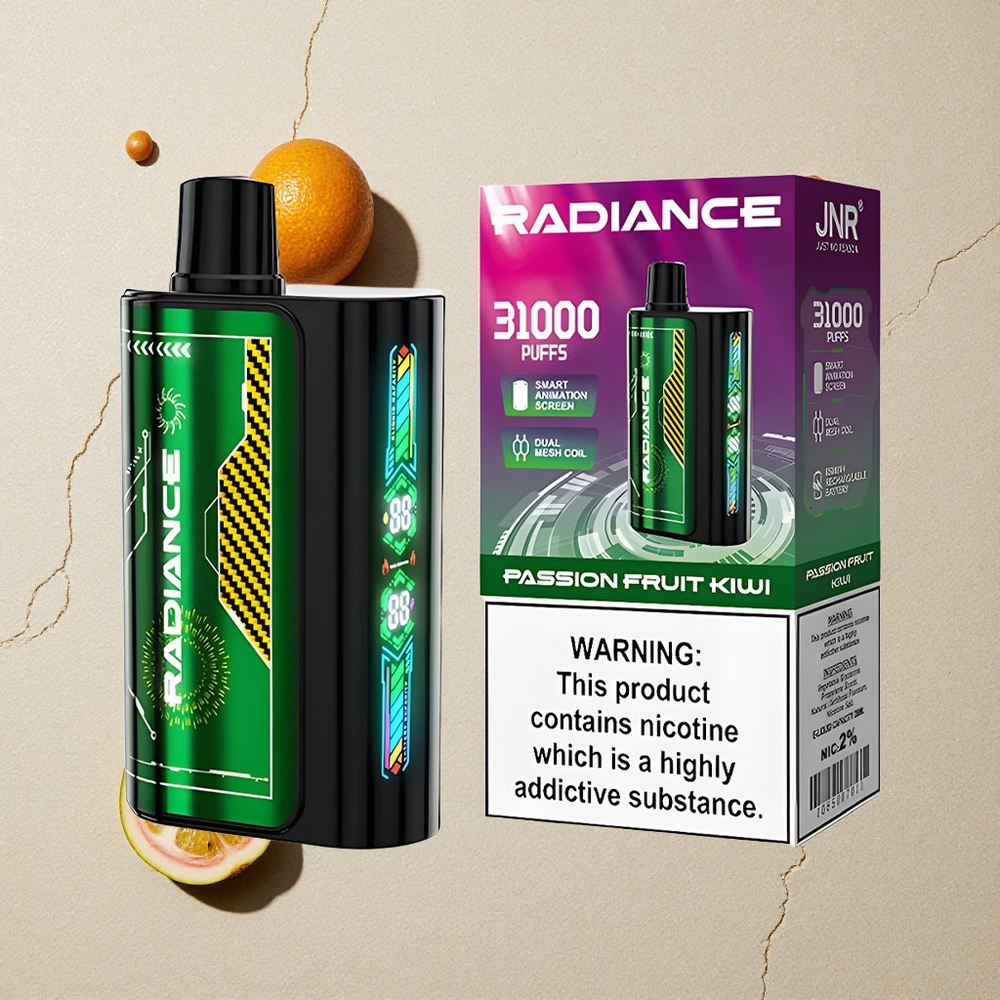 JNR Radiance 31000 Puffs Maracuja-Kiwi vapes großhandel Österreich Dual Mesh Coil 28ml E-Liquid