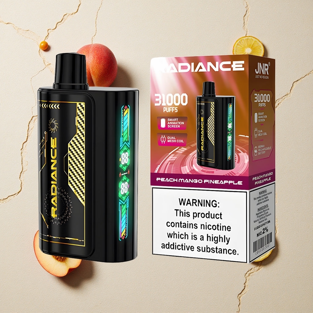 JNR Radiance 31000 Puffs Pfirsich Mango Ananas vapes großhandel Österreich Dual Mesh Coil