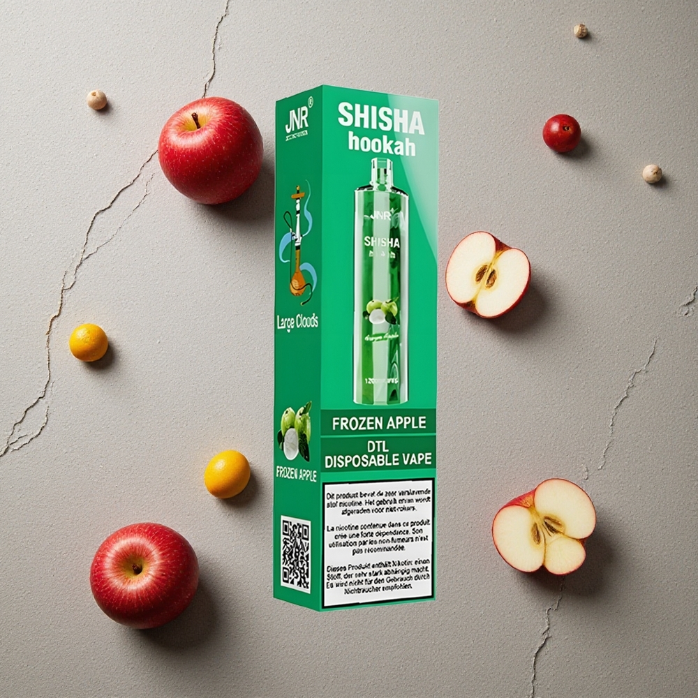 JNR Shisha Hookah 12000 Puffs Gefrorener Apfel vapes großhandel Österreich 24ml 750mAh