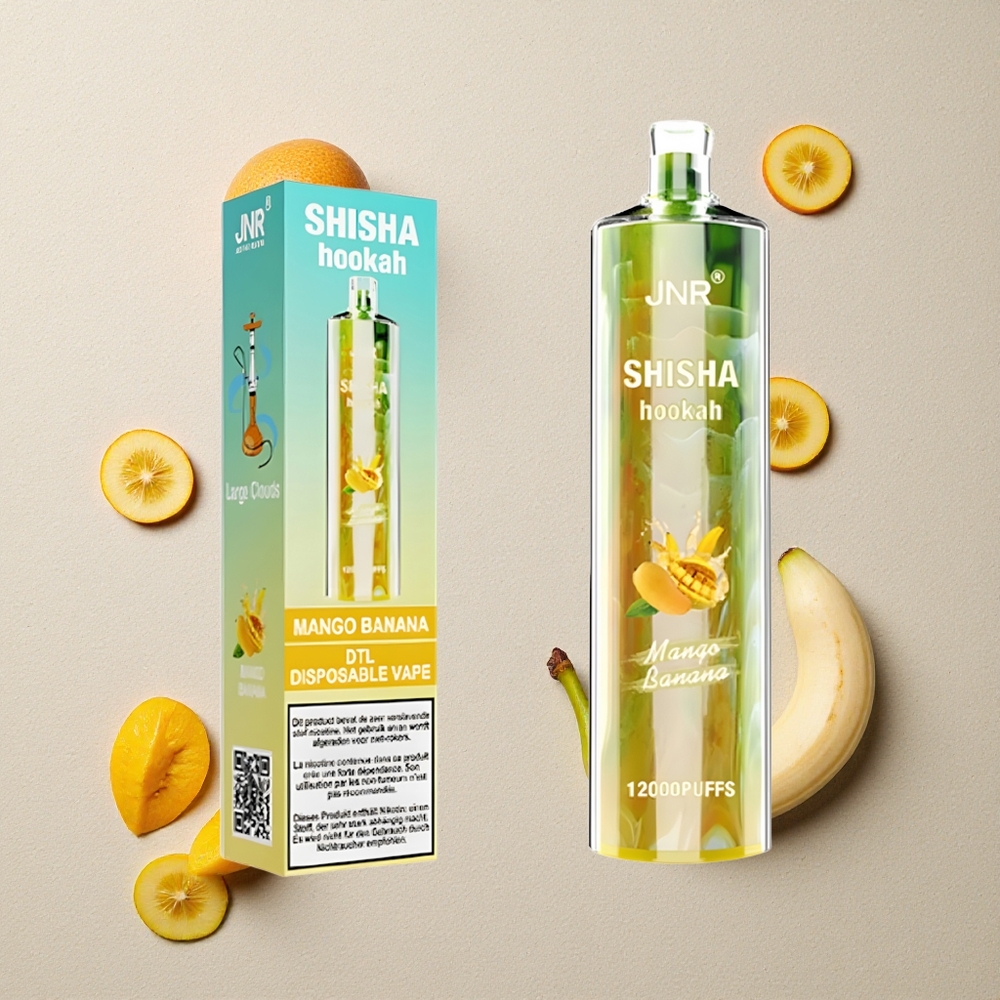 JNR Shisha Hookah 12000 Puffs Mango Banane vapes großhandel Österreich 24ml E-Liquid 750mAh