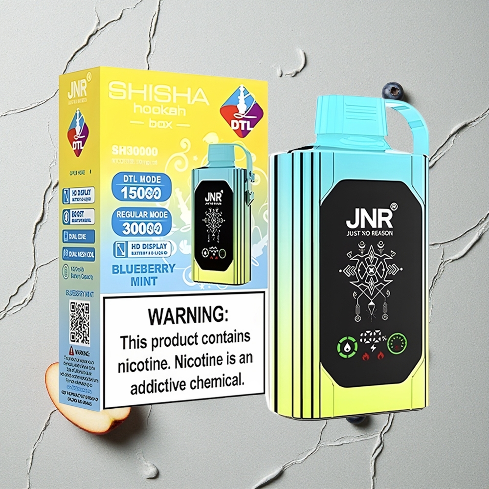 JNR Shisha Hookah Box 20500 Puffs Blaubeere Minze vapes großhandel Österreich HD Display 25ml E-Liquid