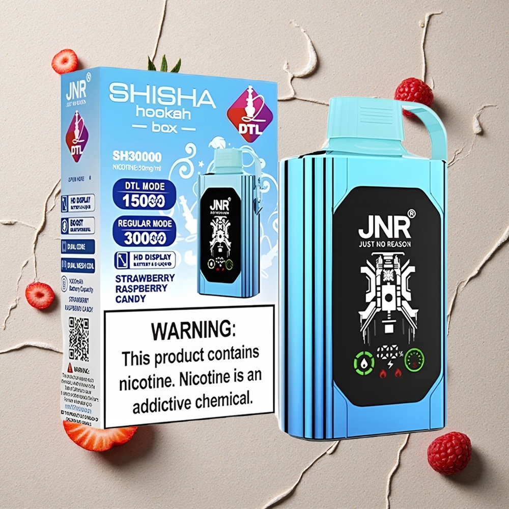 JNR Shisha Hookah Box 20500 Puffs Erdbeere Himbeere Bonbon vapes großhandel Österreich HD Display 25ml