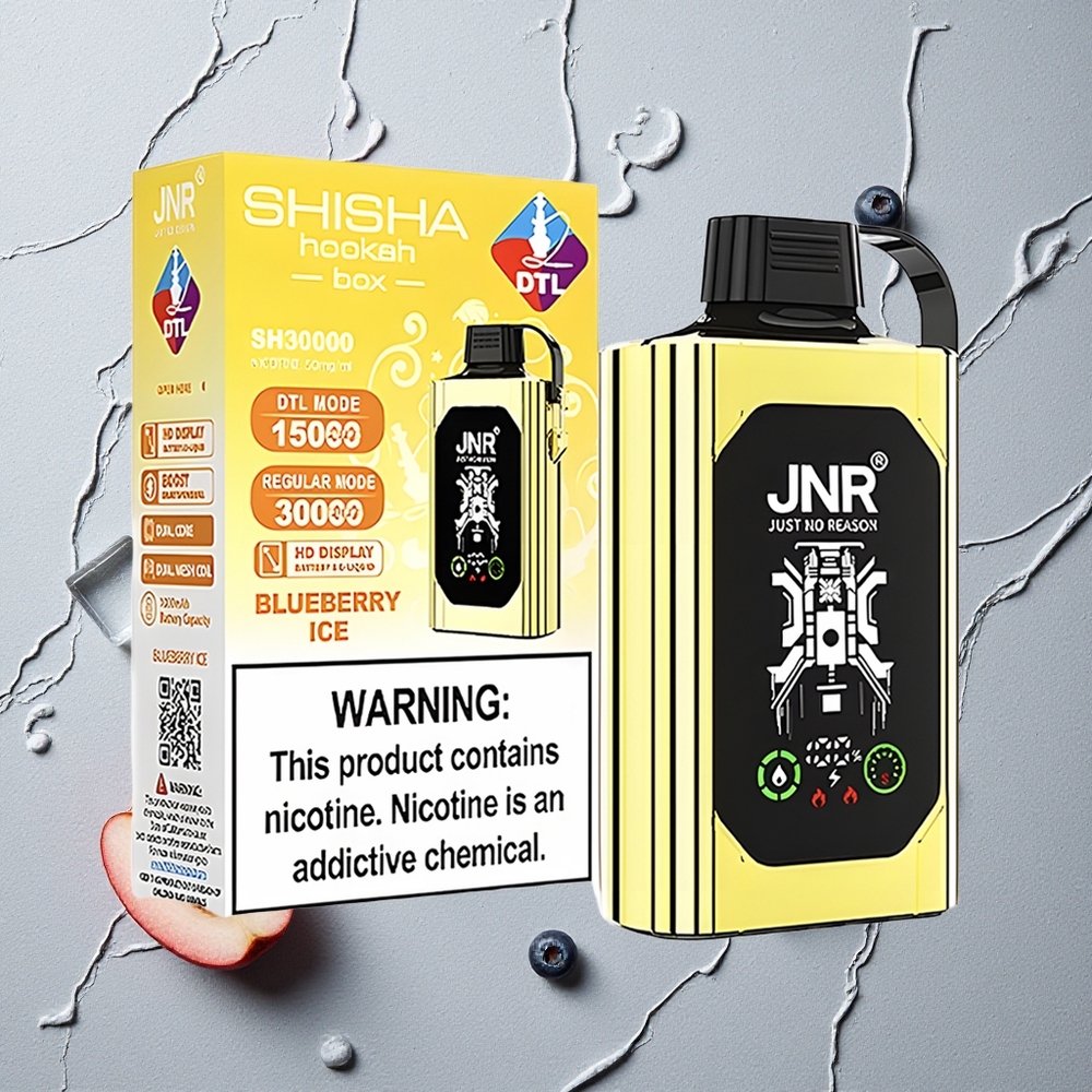 JNR Shisha Hookah Box 20500 Puffs Heidelbeer-Eis vapes großhandel Österreich HD Display 1000mAh